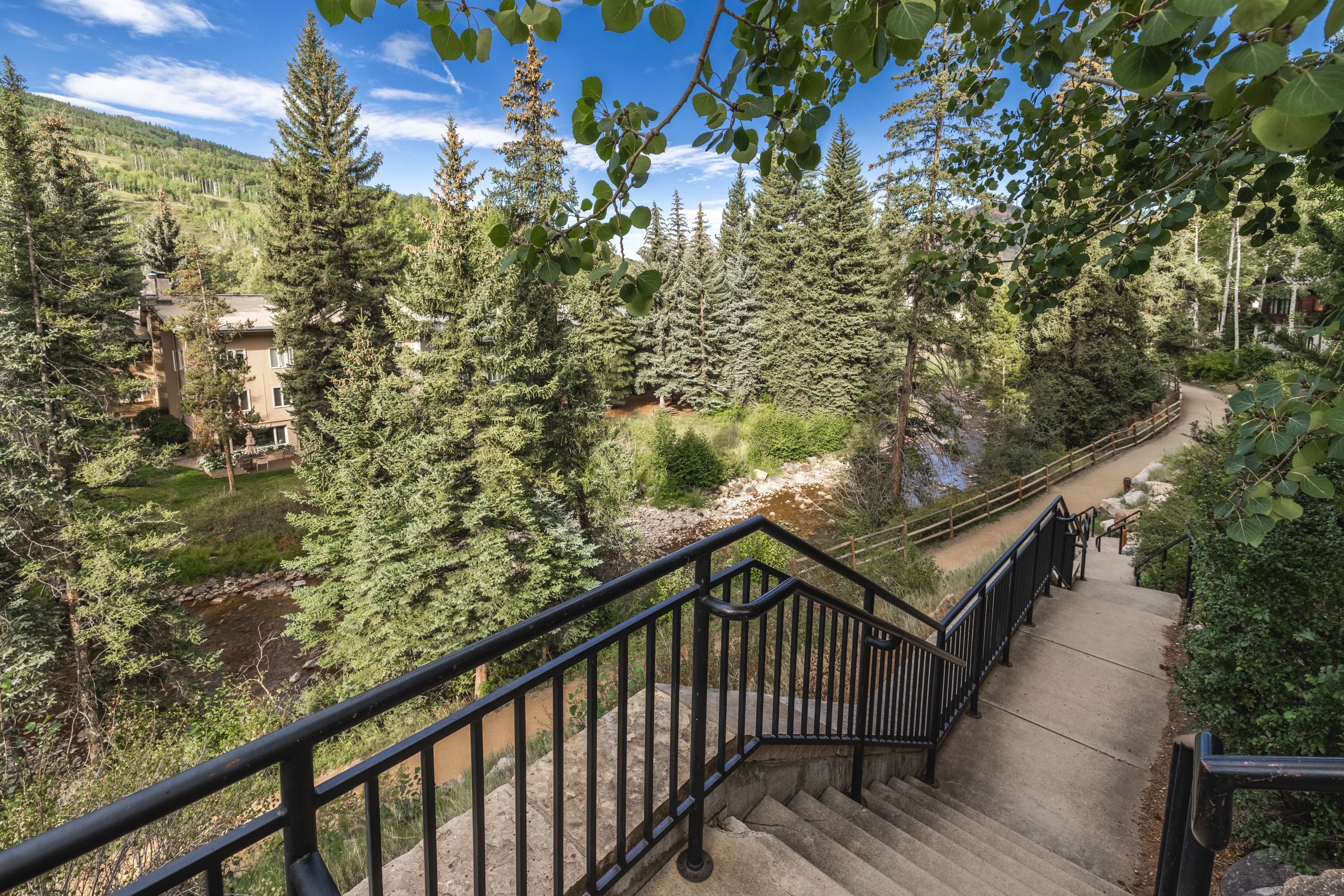 Photo of stairs leading to Gore Creek Trail